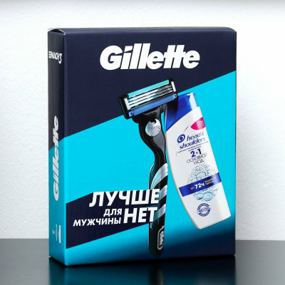 ПН Gillette MACH3 Бритва с 1 сменной кассетой и H&S Шмп ПрПерх Основной уход 200мл