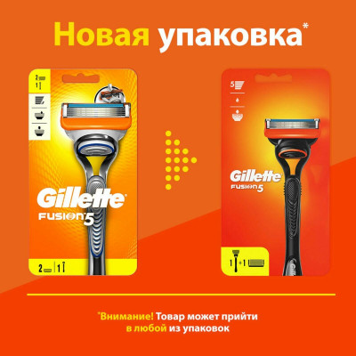 GILLETTE FUSION Бритва с 2 сменными кассетами