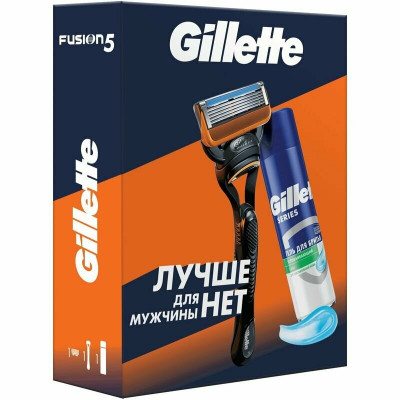 ПН Gillette FUSION Бритва с 1 кассетой +1 смен кас и TGS Гель Д/Бр Д/ЧувКожи Алоэ 200мл