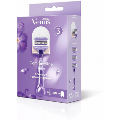 GILLETTE VENUS Бритва с 1 сменной кассетой + Сменные кассеты для бритья 2шт + подставка