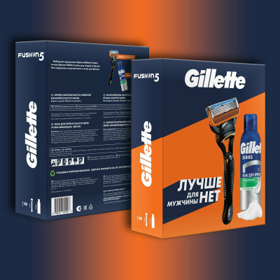 ПН Gillette FUSION Бритва с 1 кассетой +Пена Д/Бритья  успокаивающая 200мл