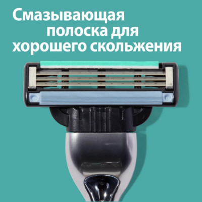 GILLETTE  MACH3 Charcoal Бритва со сменными кассетами для бритья 5шт