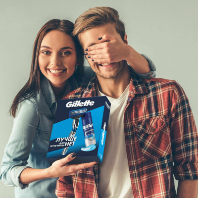 ПН Gillette MACH3 Turbo Бритва с 1 смен кас+TGS Гель Д/Бр Увлаж Масло Какао 200мл