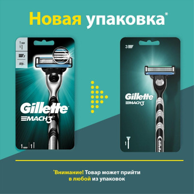 GILLETTE MACH3 Бритва с 2 сменными кассетами