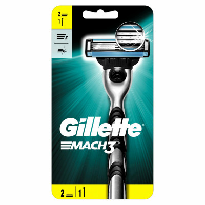 GILLETTE MACH3 Бритва с 2 сменными кассетами