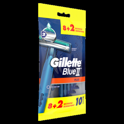 GILLETTE BLUE II Plus Бритвы одноразовые 10шт