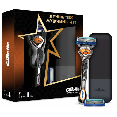 ПН GILLETTE FUSION ProGlide Бритва с 2 смеными кассетами + чехол