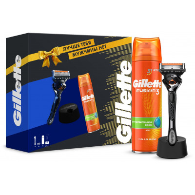 ПН GILLETTE FUSION ProGlide Flexball Бритва с 1 сменной кассетой + Гель для бритья Ultra Sensitive (для чувствительной кожи) 200мл