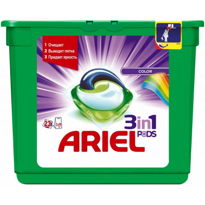 ARIEL Авт Гель СМС жидк. в растворимых капсулах Liquid Capsules Color 15X22.8г