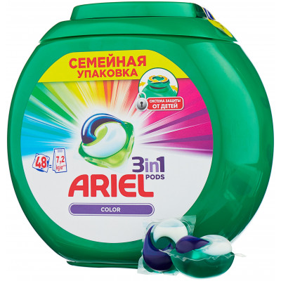 ARIEL Авт Гель СМС жидк. в растворимых капсулах Liquid Capsules Color 15X22.8г