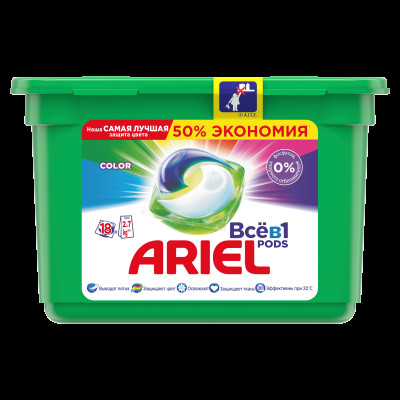 ARIEL Авт Гель СМС жидк. в растворимых капсулах Liquid Capsules Color 15X22.8г