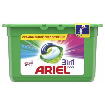 ARIEL Авт Гель СМС жидк. в растворимых капсулах Liquid Capsules Color 15X22.8г