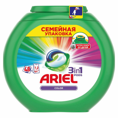 ARIEL Авт Гель СМС жидк. в растворимых капсулах Liquid Capsules Color 23X22.8г