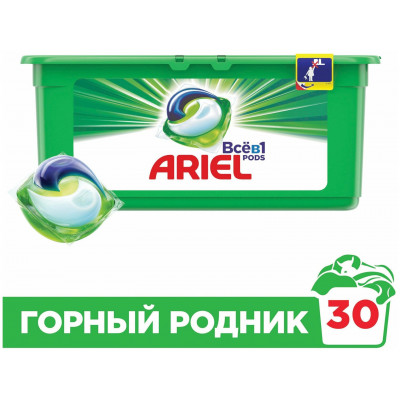 ARIEL Авт Гель СМС жидк. в растворимых капсулах Liquid Capsules Горный родник 30X22.8г