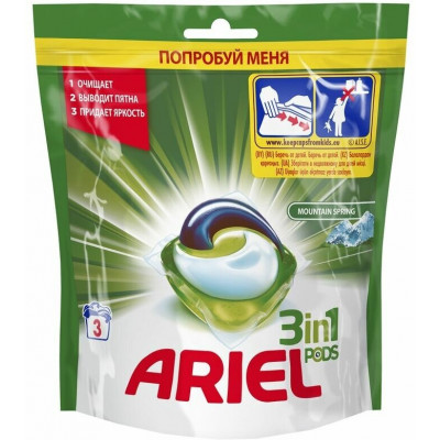 ARIEL Авт Гель СМС жидк. в растворимых капсулах Liquid Capsules Горный родник 30X22.8г