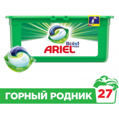 ARIEL Авт Гель СМС жидк. в растворимых капсулах Liquid Capsules Горный родник 30X22.8г