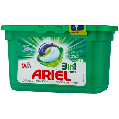 ARIEL Авт Гель СМС жидк. в растворимых капсулах Liquid Capsules Горный родник 45X27г/25.2г