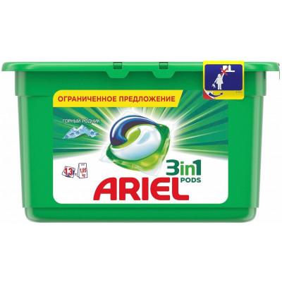 ARIEL Авт Гель СМС жидк. в растворимых капсулах Liquid Capsules Горный родник 12X22.8г