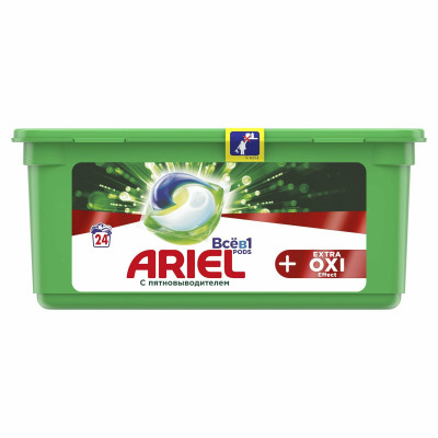 ARIEL Авт Гель СМС жидк. в растворимых капсулах Liquid Capsules EXTRA OXI effect 24X27.3г