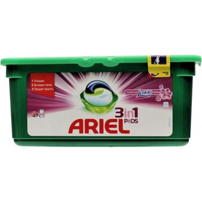 ARIEL Авт Гель СМС жидк. в растворимых капсулах Liquid Capsules Touch of Lenor Fresh 30X22.8г