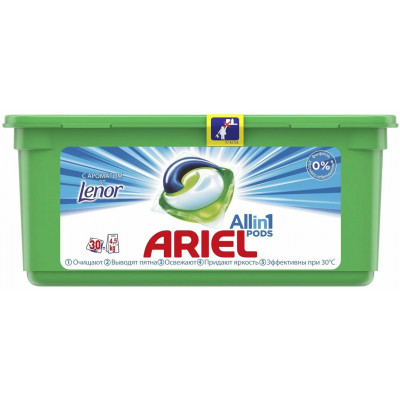 ARIEL Авт Гель СМС жидк. в растворимых капсулах Liquid Capsules Touch of Lenor Fresh 30X22.8г