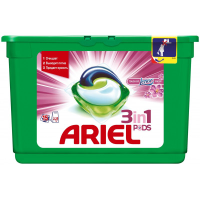 ARIEL Авт Гель СМС жидк. в растворимых капсулах Liquid Capsules Touch of Lenor Fresh 30X22.8г