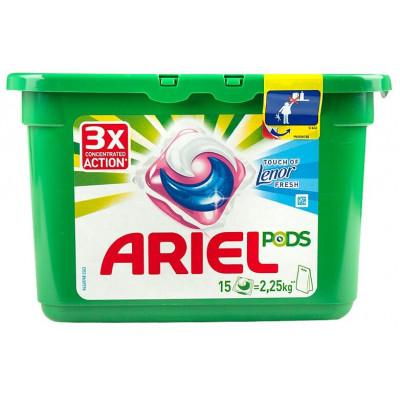 ARIEL Авт Гель СМС жидк. в растворимых капсулах Liquid Capsules Touch of Lenor Fresh 30X22.8г