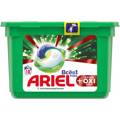 ARIEL Авт Гель СМС жидк. в растворимых капсулах Liquid Capsules EXTRA OXI effect 12X27.3г