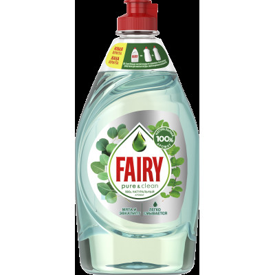 FAIRY Средство для мытья посуды Pure&clean Мята и Эвкалипт 450мл