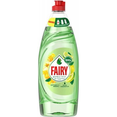 FAIRY Средство для мытья посуды Pure&clean Мята и Эвкалипт 650мл