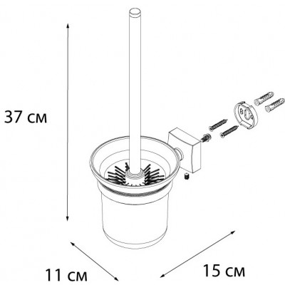 Ерш для туалета Fixsen FX-61313 (к/к 5) 