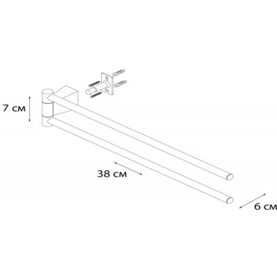 Полотенцедержатель рога 2-ой Fixsen Trend, Fixsen FX-97802A TREND