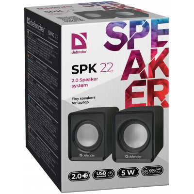 Компактная акустика 2.0 Defender SPK 22 черный