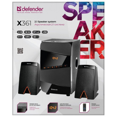 Компактная акустика 2.1 Defender X361 черный