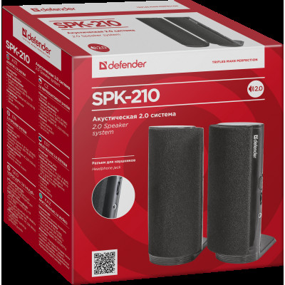 Компактная акустика 2.0 Defender SPK-210,4Вт, порт для наушнков, 220В