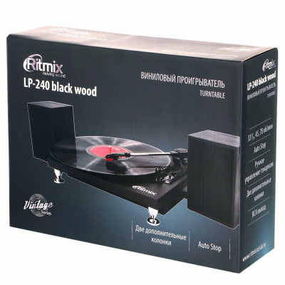 Проигрыватель виниловых пластинок RITMIX LP-240 Black wood