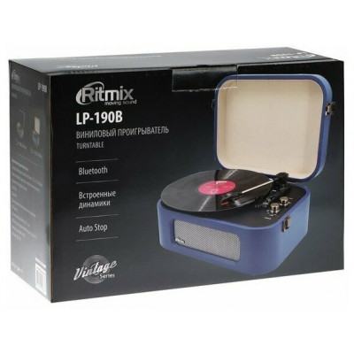 Проигрыватель виниловых пластинок RITMIX LP-190B Dark Blue