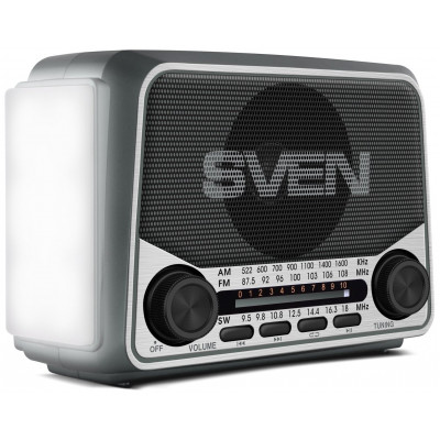 SVEN Радиоприемник SRP-525 красный (3W, FM/AM/SW, USB, microSD, flashlight, battery)