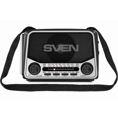 SVEN Радиоприемник SRP-525 красный (3W, FM/AM/SW, USB, microSD, flashlight, battery)