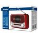 SVEN Радиоприемник SRP-525 красный (3W, FM/AM/SW, USB, microSD, flashlight, battery)