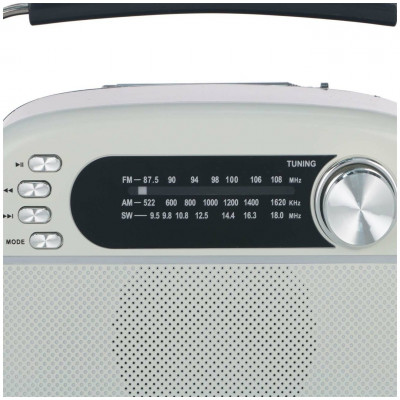 SVEN Радиоприемник SRP-505 белый (3WT, Bluetooth, FM/AM/SW, USB, microSD, AUX)