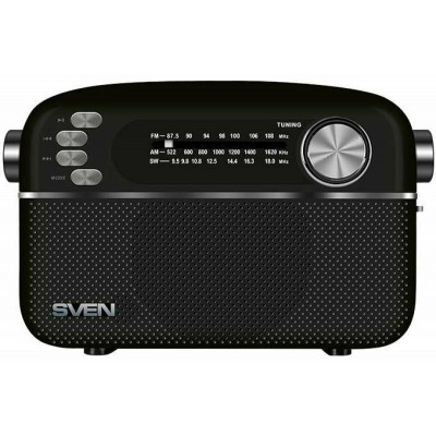 SVEN Радиоприемник SRP-505 белый (3WT, Bluetooth, FM/AM/SW, USB, microSD, AUX)