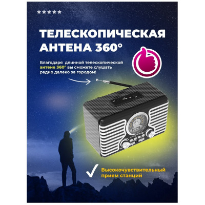 Радиоприемник портативный Ritmix RPR-095 серый