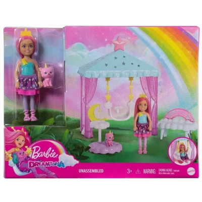 Кукла-модель Mattel Кукла Челси с котенком HLC27, 13 см аксессуары в комплекте, руки и ноги подвижные