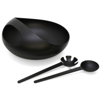 Салатная миска с сервировочными ложками Joseph Joseph Salad Bowl and Servers, черный (SALB011CB), набор