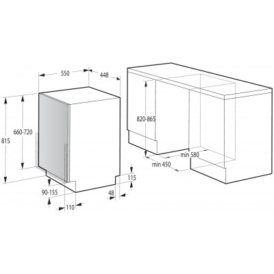 GV520E10/Встраиваемая посудомоечная машина Gorenje