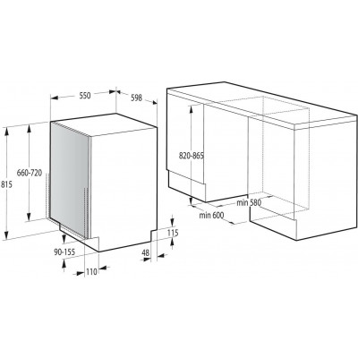 GV62212/Встраиваемая посудомоечная машина Gorenje