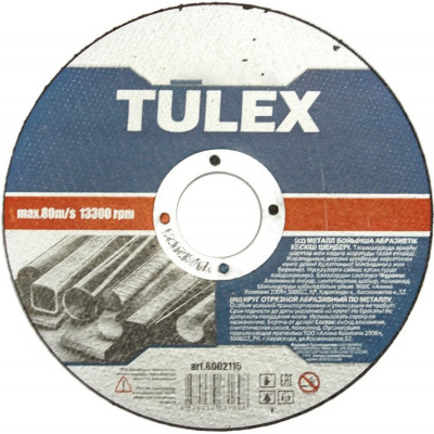Круг отрезной абразивный TULEX 8004180 по металлу, для УШМ, 180мм*1,4мм*22мм