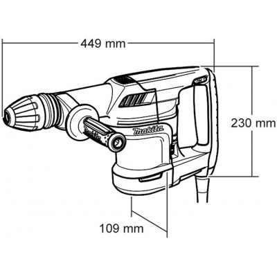 Электрический отбойный молоток Makita HM0870C, 1.1 кВт