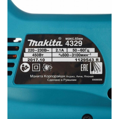 Электролобзик Makita 4329, 450 Вт